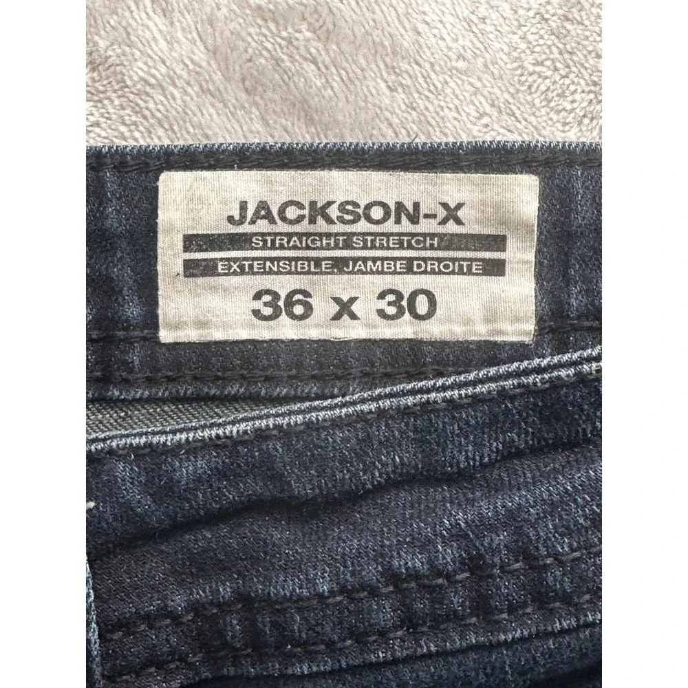 Buffalo David Bitton Jeans Mens 36x30 Jackson-X Straight Stretch Flex Denim Blue